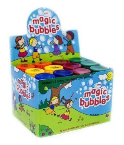 Bolha Sabão Magic Bubbles Amalu Kit Com 24 Unidades