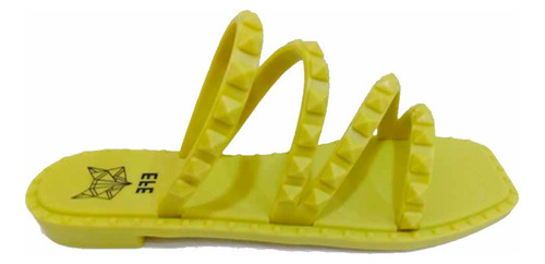 Sandalía Efe Casual Para Dama Modelo 231201 Amarillo Neon