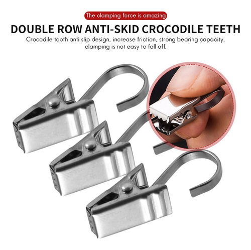 50 Clips, Ganchos Y Anillos En C De Acero Inoxidable.