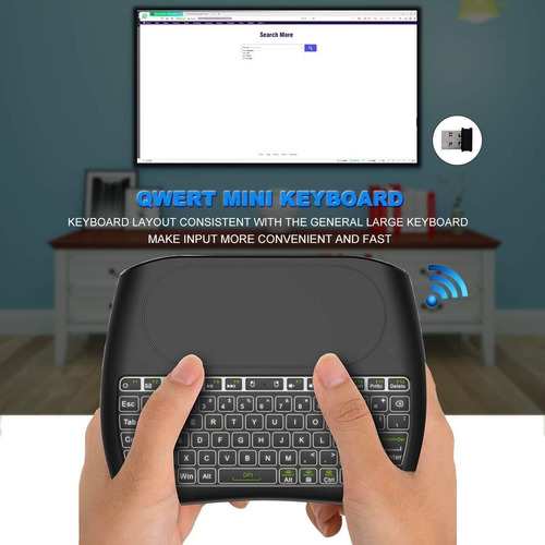 Mini Teclado Inalámbrico Con Panel Táctil Y Retroiluminación