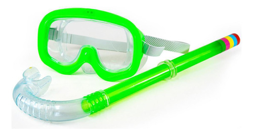 Kit Mergulho Snorkel 2 Peças Verde 15,5cm 145g