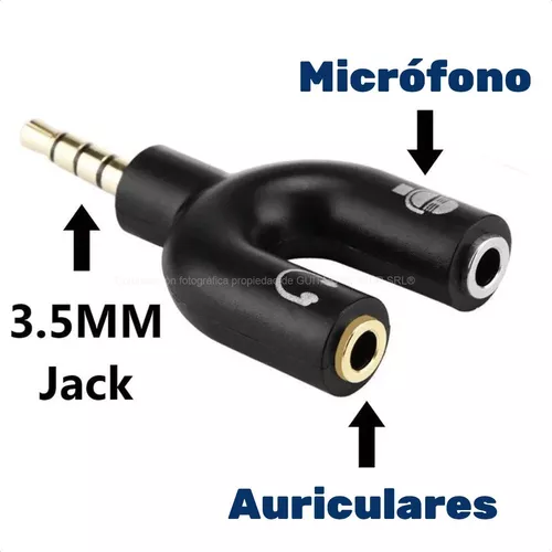 Adaptador de jack para instrumentos musicales y micrófono