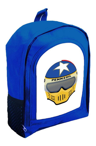 Mochila Azul Infantil  Nena Nene Coche De Carreras R3