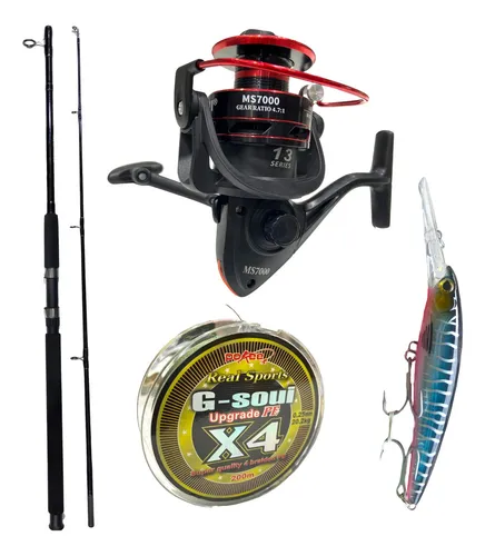 comprar Combo Caña De Pescar Botera 1.8m +carrete+multifilam+señuelo