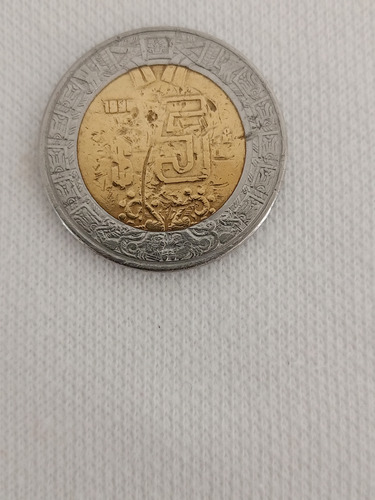 1 Moneda De $5.00 Bimetálica Año 1998 C/error En Troquel Y