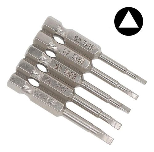 Juego De 5 Puntas De Destornillador Triangulares Magneticas