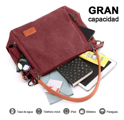 Li Bolso Multifuncional De Lona De Gran Capacidad For Mujer