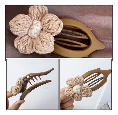 Pinzas Con Forma De Flor Para Cabello Fino Y Grueso: Punto A