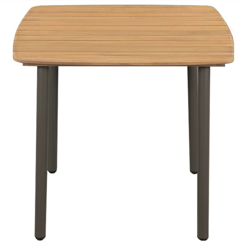 Mesa De Jardín 31.5 X31.5 X28.3 Madera De Acacia Y Acero Color Café
