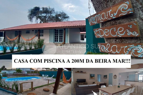 Imagem 1 de 22 de Casa A 200m Da Praia Com Piscina, Atami, Pontal Do Parana - Pr. Ref.:4112r - 1344