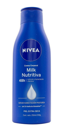 Crema Corporal Nivea Milk Nutritiva Almendras