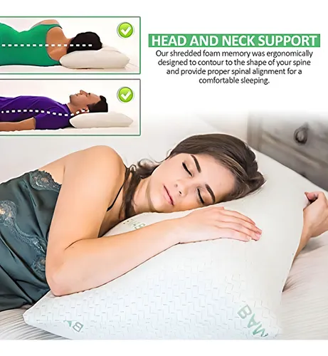 King Size 2 Pack Bamboo Pillow - Premium Bamboo, Cooling Shr