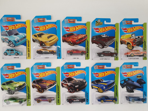 Lote De 10 Hot Wheels Varios Modelos 2013 Mini Mustang Chevy