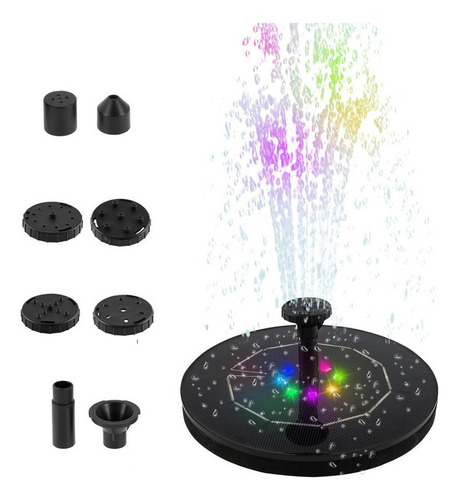 Baño Flotante Para Pájaros Con Fuente Solar Con Luz Led Y