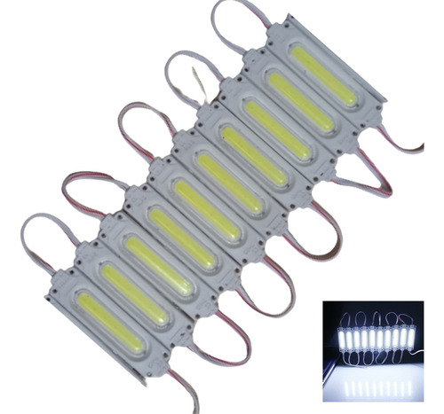 10 Modulos Regleta Led Cob Luz Blanca Vitrina Aviso Auto Mas