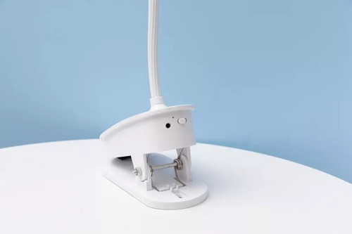 Lampara Velador Portatil Led Carga Usb Clip Alpaca Dibacom® Blanco