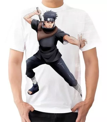 Camiseta T-Shirt Shisui Uchiha Anime Narut'o Mangá Algodão - Branco