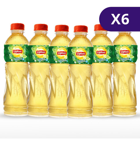 Imagen 1 de 1 de Lipton Té Frío Verde Con Limón - 6 Unidades De 500ml