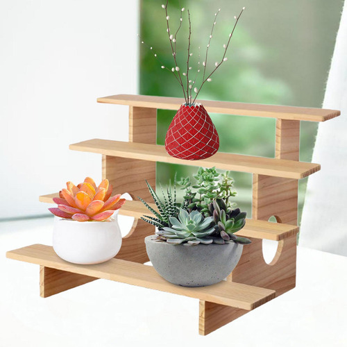 Soporte De Exhibición De Madera, Soporte Escalonado,