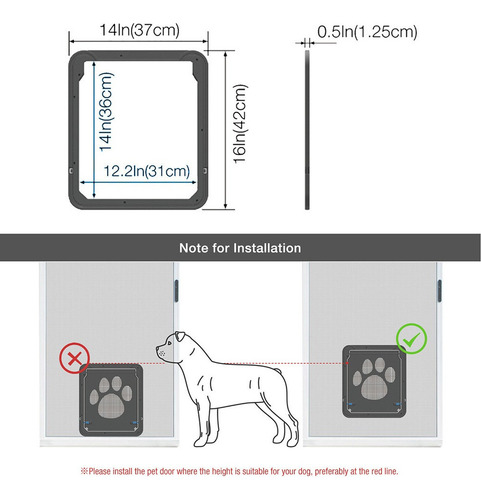 Pantalla For Puerta De Mascota Con Cierre Magnético, Con Ci