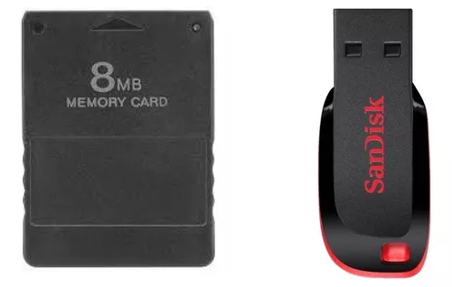 Kit Opl Memory Card Ps2 + Pendrive 64 Gb + Jogos