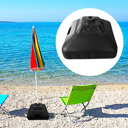 Base De Guarda-sol Recarregável Com Água, Suporte De Preto
