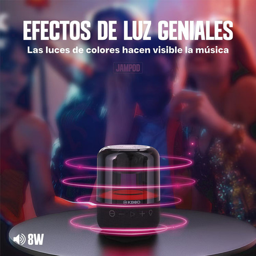 Bocina Jampod Rgb Audio Hi-fi, Manos Libres Y Bluetooth Negro