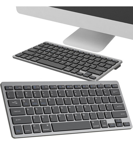 Teclado Bluetooth Inalámbrico Recarga Usb Mac Pc Tablet iPad