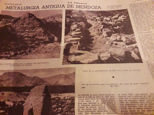 Diario La Prensa Metalurgia Antigua Mendoza Casamiento 1967 (Usado)