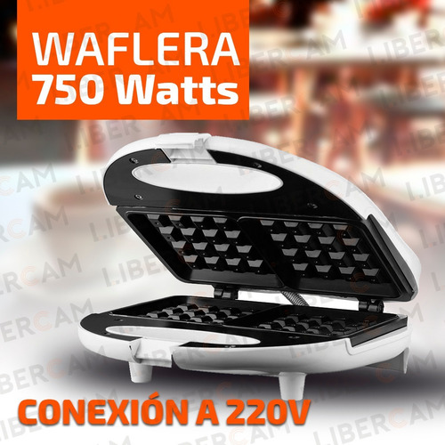 Waflera Electrica Antiadherente Wafles Teflon