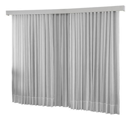 Cortina Blackout Com Linho 4.00x2.10 Trilho Suíço Max Duplo