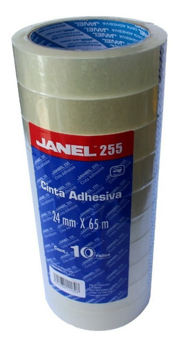 Cinta Adhesiva Janel 24 X 65 Paquete Con 10