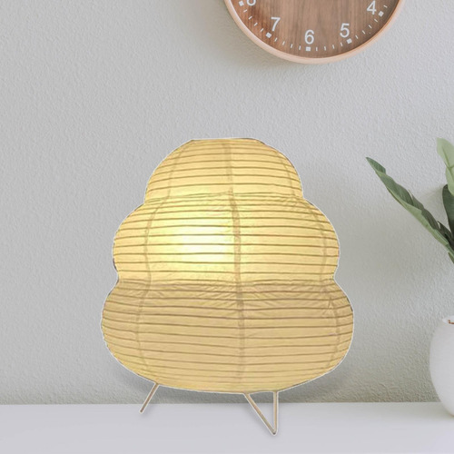 Lámpara De Mesa De Linterna De Papel Junto A La Cama,
