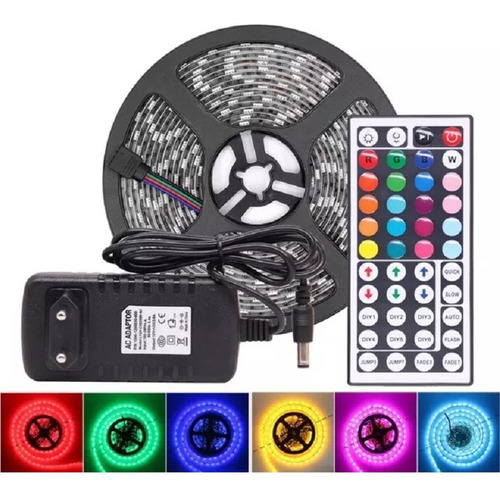 Cinta De Luces Led Rgb 5050 5mtrs Con Control Remoto 44 Keys