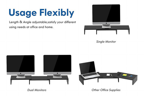 Soporte Monitor Doble 3 Estantes Soporte Vertical Monit...