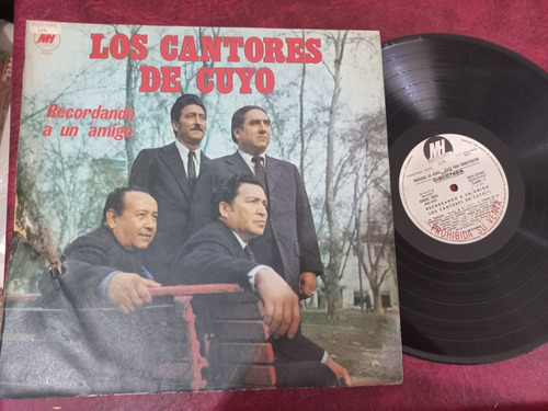 Cantores Cuyo Recordando A Un Amigo Vinilo Disco Lp 