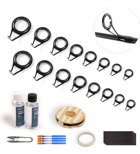 Kit De Reparación De Ojales Y Puntas Para Caña De Pescar De