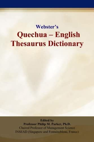 Libro: En Ingles Websters Quechua - English Thesaurus Dict