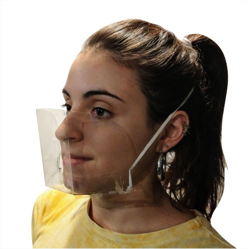 Barbijo Plastico Transparente Lavable Reutilizable Tapa Boca