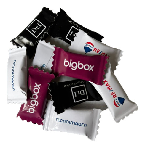 100 Caramelos Publicitarios Personalizados Logo Empresa 