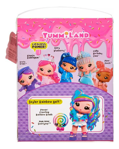Yummiland Skyler Rainbow Belt Muñeca Grande / B