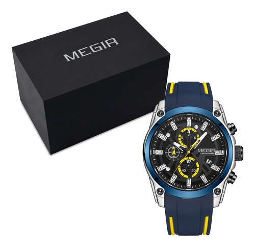 Reloj Para Hombre Megir 2144 Reloj Cronógrafo Multifuncional