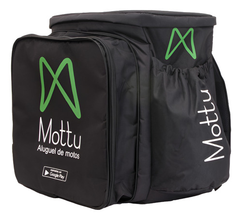 Mochila/bag Mottu Impermeável Térmica Motoboy Delivery Cor Preto
