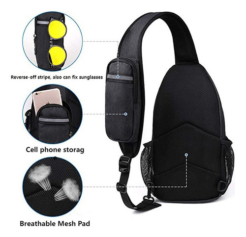 Mochila Bandolera For Viajes, Senderismo, Bolsa De Pecho