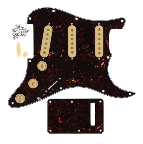 Stratocaster Guitarra Sss Golpeador 11 Orificios & Tapa