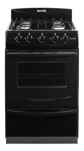 Imagen 4 de 4 de Cocina Escorial Candor S2 Black 4 Hornallas Gas Envasado