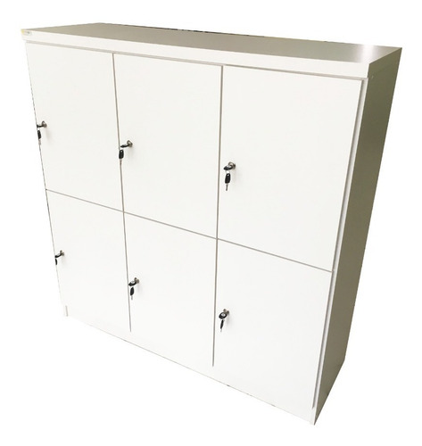 Guarda Volume Locker Em Madeira 6 Portas Mdf 15 Mm