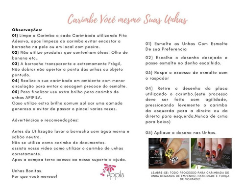 Imagem 7 de 7 de Placa Para Carimbo De Unhas Apipila P79
