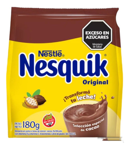 Nesquik Original Cacao En Polvo De 180g Pack 10u