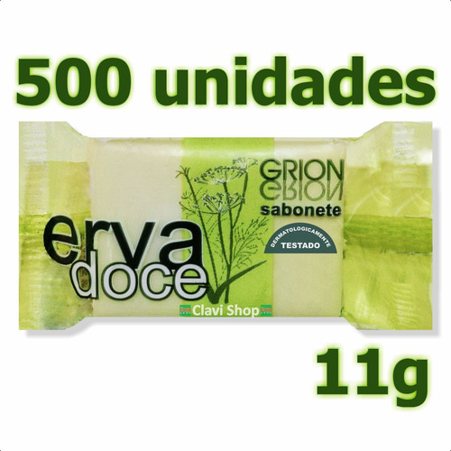 Sabonete Mini Para Hotel Pousada Erva Doce 11g (cx 500 Uni)
